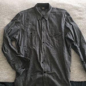 RRL Double RL Grey Button Down